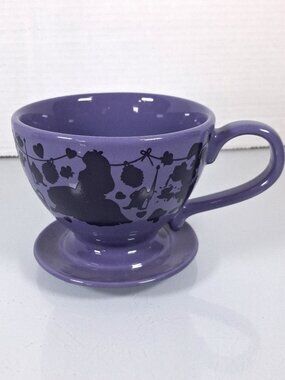 Disney Parks Alice in Wonderland Color Changing Purple Teacup Ceramic Coffee Mug